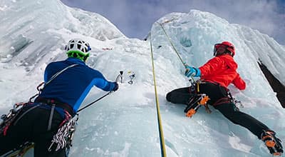 Ascension des cascades de glace