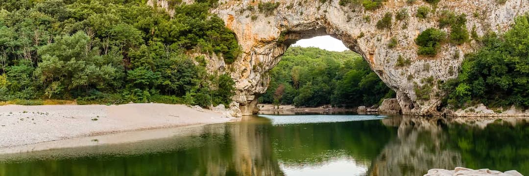 Canoeing down the Ardèche river