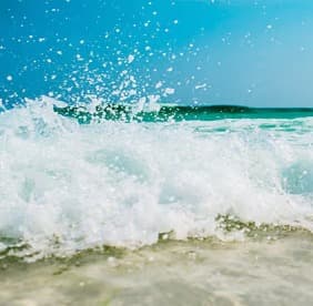 Les plages côté lac et côté océan