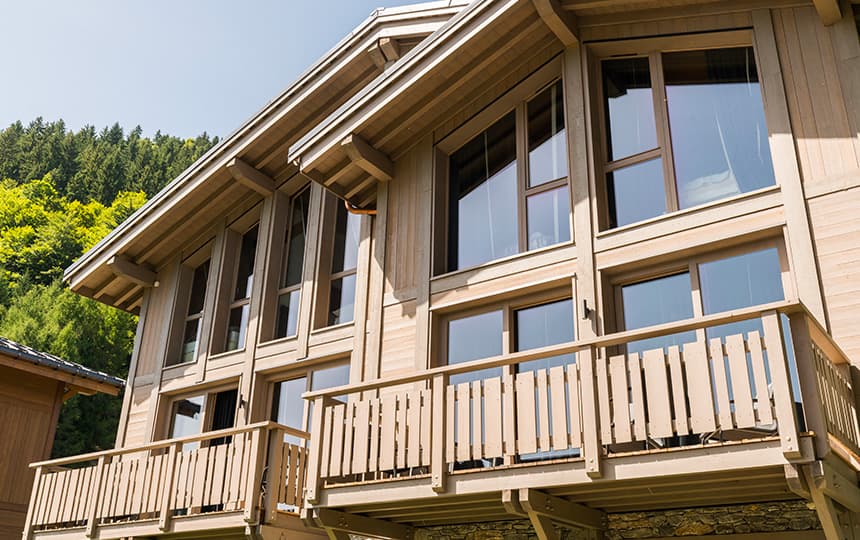 Chalets Les Portes de Megève à Praz sur Arly - extérieur été