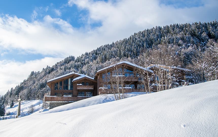 Chalets Les Portes de Megève à Praz sur Arly - extérieur hiver
