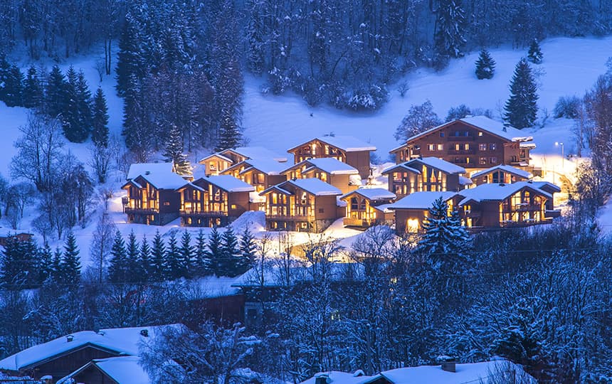 Chalets Les Portes de Megève à Praz sur Arly - extérieur hiver