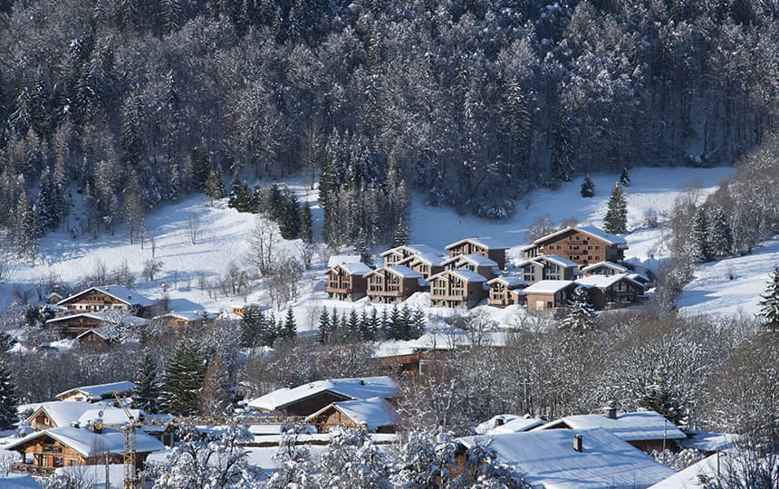 Chalets Les Portes de Megève à Praz sur Arly - extérieur hiver