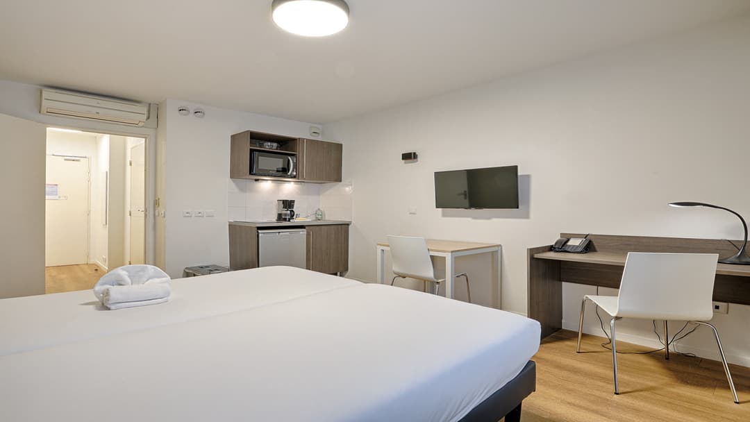 Apparthotel Paris Quai de Marne Vacancéole Vue intérieure Studio