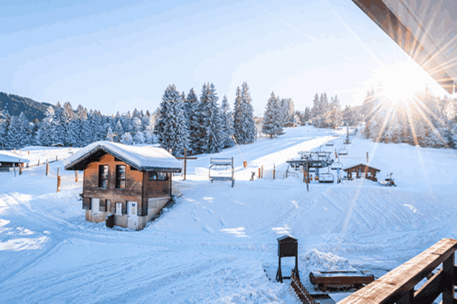 Résidence de vacances Grand Morillon - Vue piste de ski