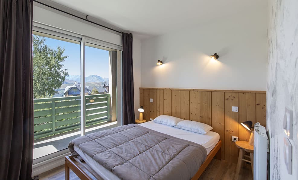 Chambre avec lit double Résidence Les Balcons du Soleil 3P6S