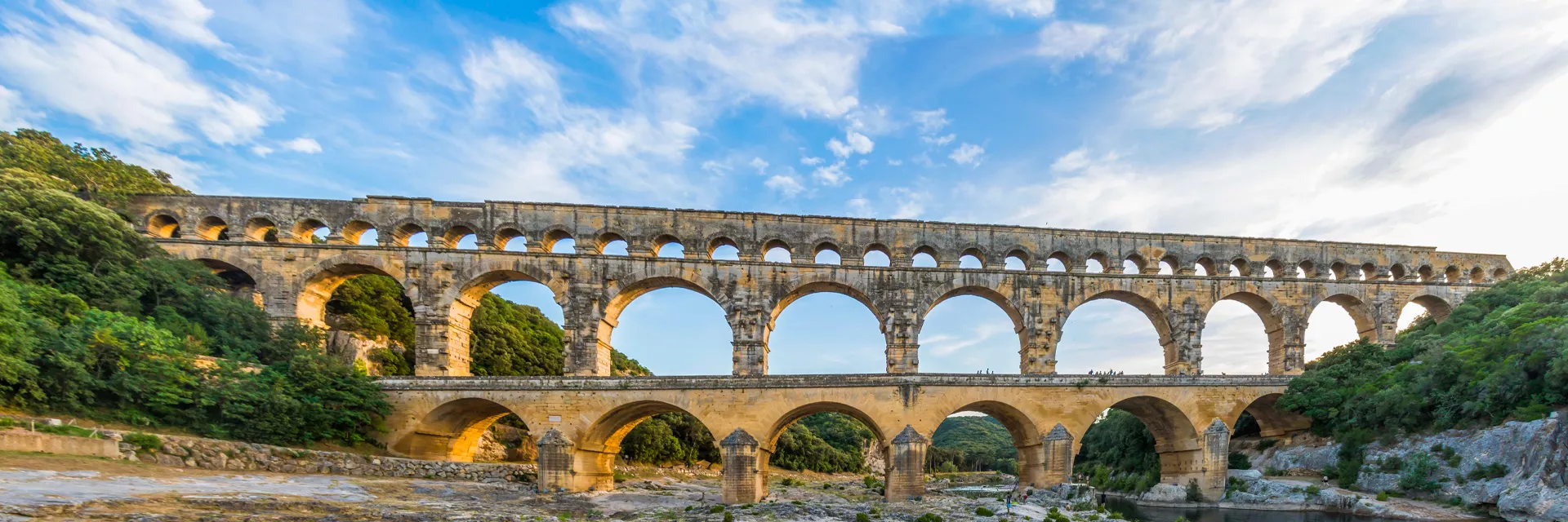 Idées d'une semaine de vacances type au Pont du Gard