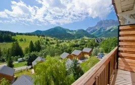 Résidence Les Gentianes à Gresse en Vercors - balcon