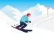 illustration - ski - hiver 