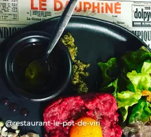 Steak tartare du restaurant Le Pot de Vin à Villard-de-Lans