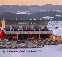 Restaurant Altitude 2000 à Villard-de-Lans au coucher du soleil