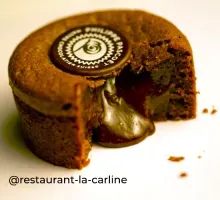 Fondant au chocolat du restaurant La Carline à Morillon