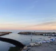 Vue mer durant le coucher de soleil à Cagnes-sur-mer