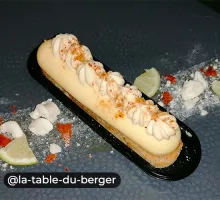 Restaurant La Table du Berger à Valmorel, dessert éclair au caramel