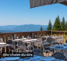 Restaurant Le Chalet du Sire à La Féclaz, terrasse