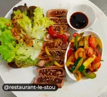 Restaurant Le Stou à Vaujany, tataki de boeuf