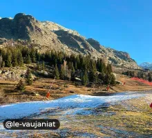 Restaurant Le Vaujaniat à Vaujany, vue montagne été