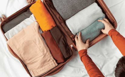 Valise ouverte pulls